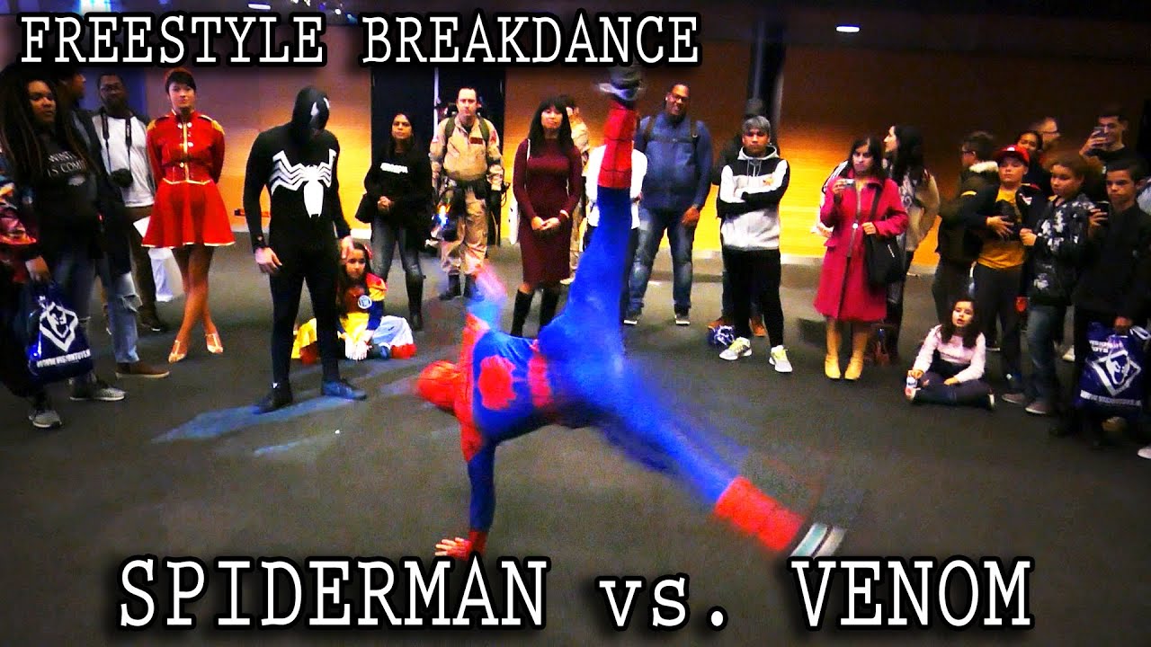 Real Life SPIDER-MAN vs. VENOM :: INSANE Freestyle Break Dance Battle!!