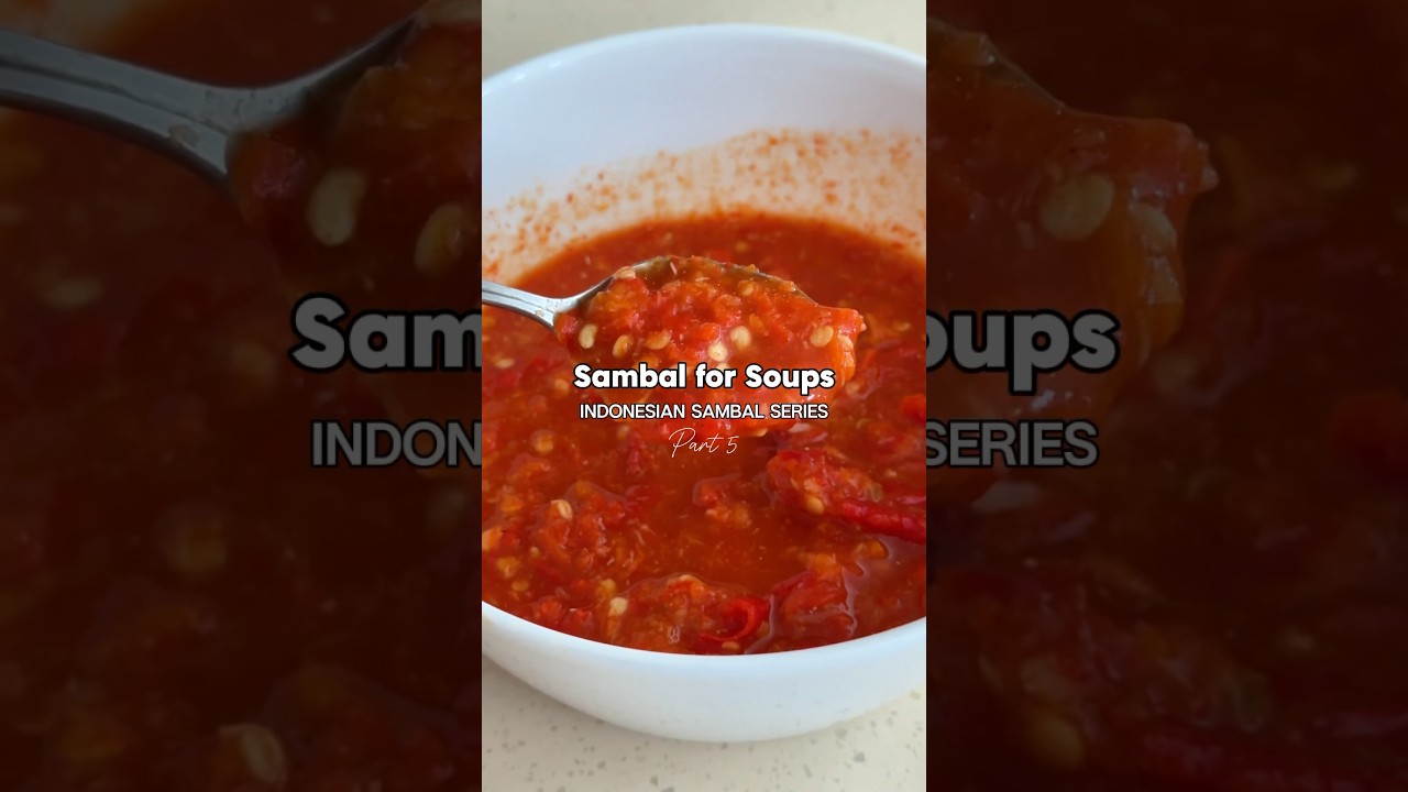 The PERFECT Sambal for Indonesian Soups 😍 Super easy recipe! #indonesianfood #sambal #recipe #spicy