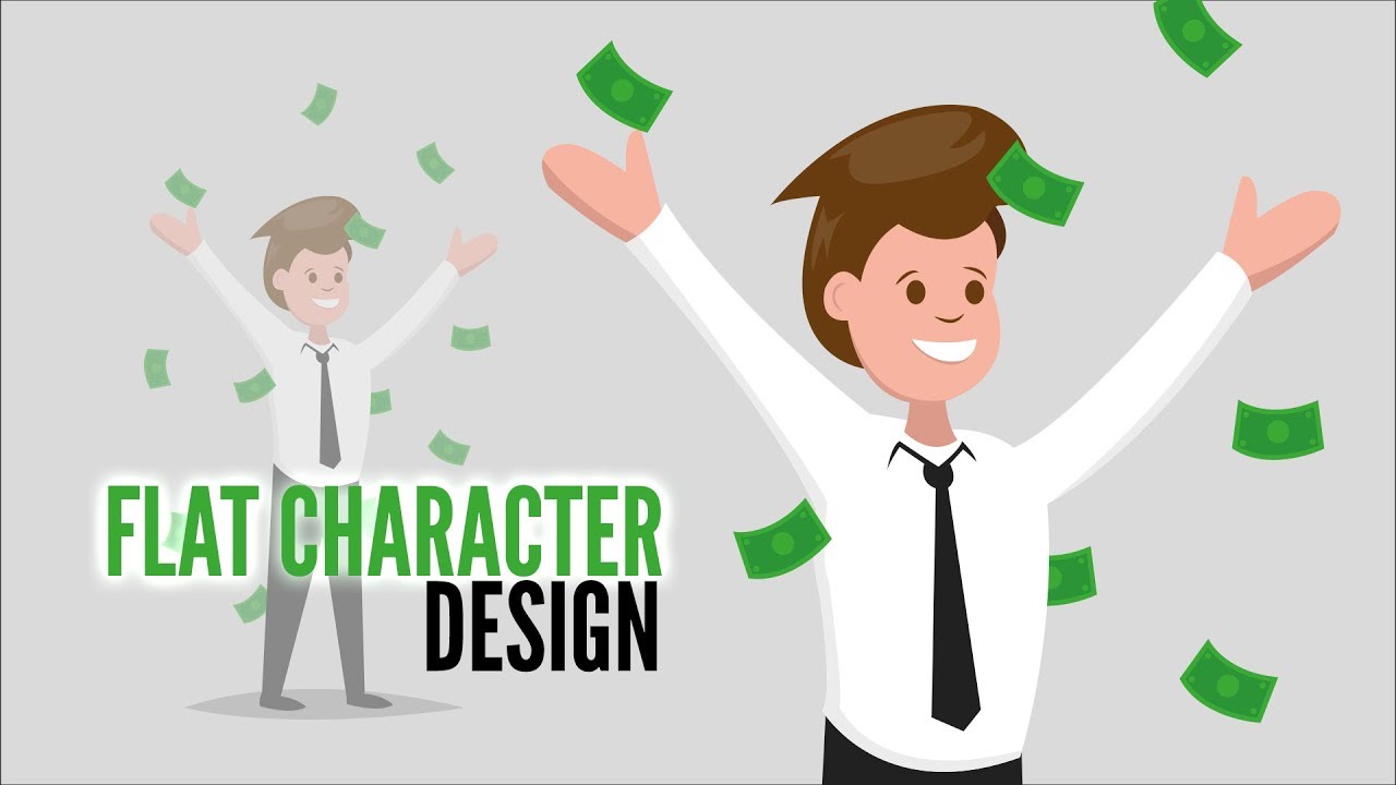 Flat Character Design for Explainer Video - Tuhin's Editing