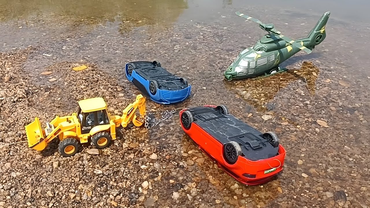 TATA Moters accident biggest deep pulling out JCB l helicopter landing l  JCB 3DX l  JR Toys 