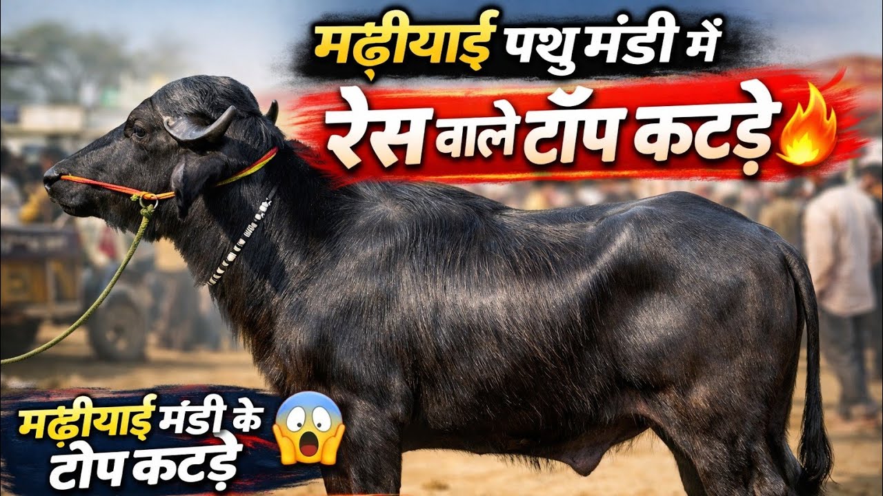 मढ़ीयाई पशु मंडी में रेस वाले टॉप कटड़े 🔥 ऐसी कंडिशन देख किसान भी हैरान#yt #झोटा