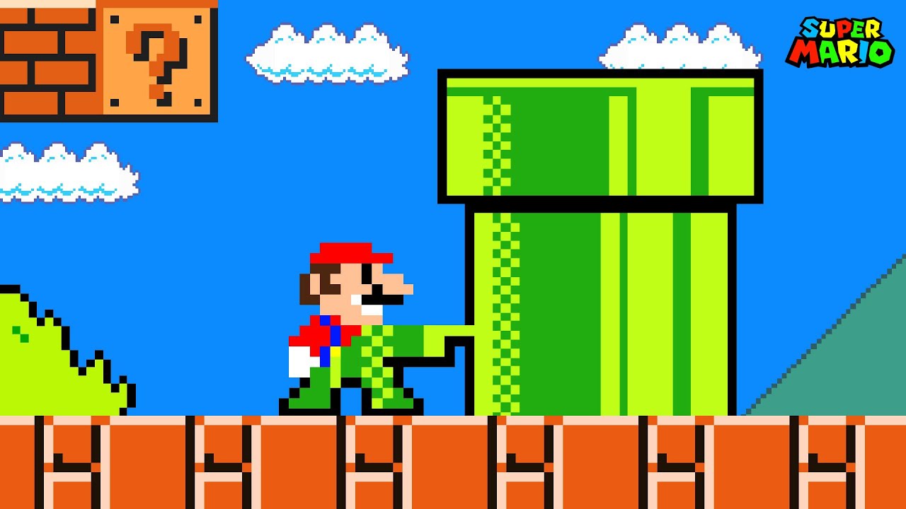 Super Mario Bros., But Mario Can't Touch the Color GREEN