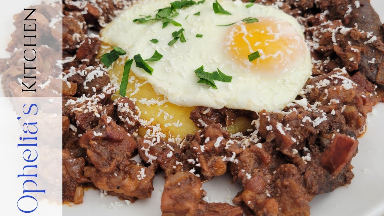 Pork Stew with Polenta (Romanian Tochitura cu Mamaliga)