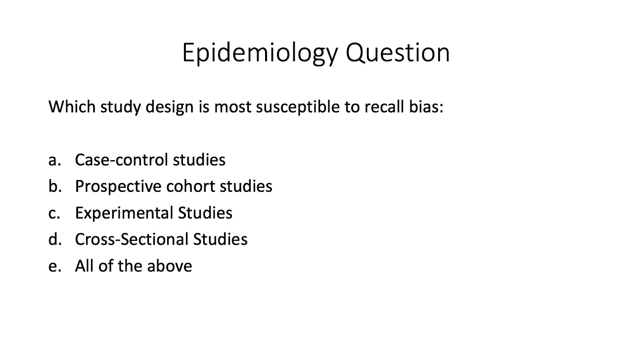 Epidemiology Question