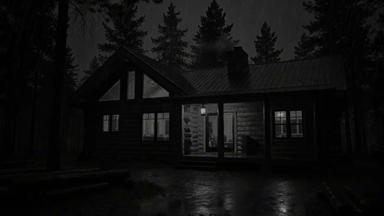 Heavy Rainstorm Sounds for Sleeping – Secure Cabin in the Forest | Mental Calm