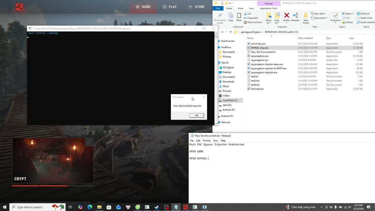 Rust EAC Bypass Injector Undetected