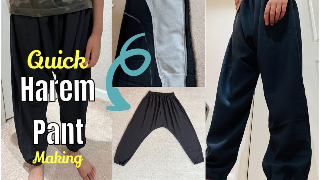 DIY Easy & Quick way to make a Harem Pant.
