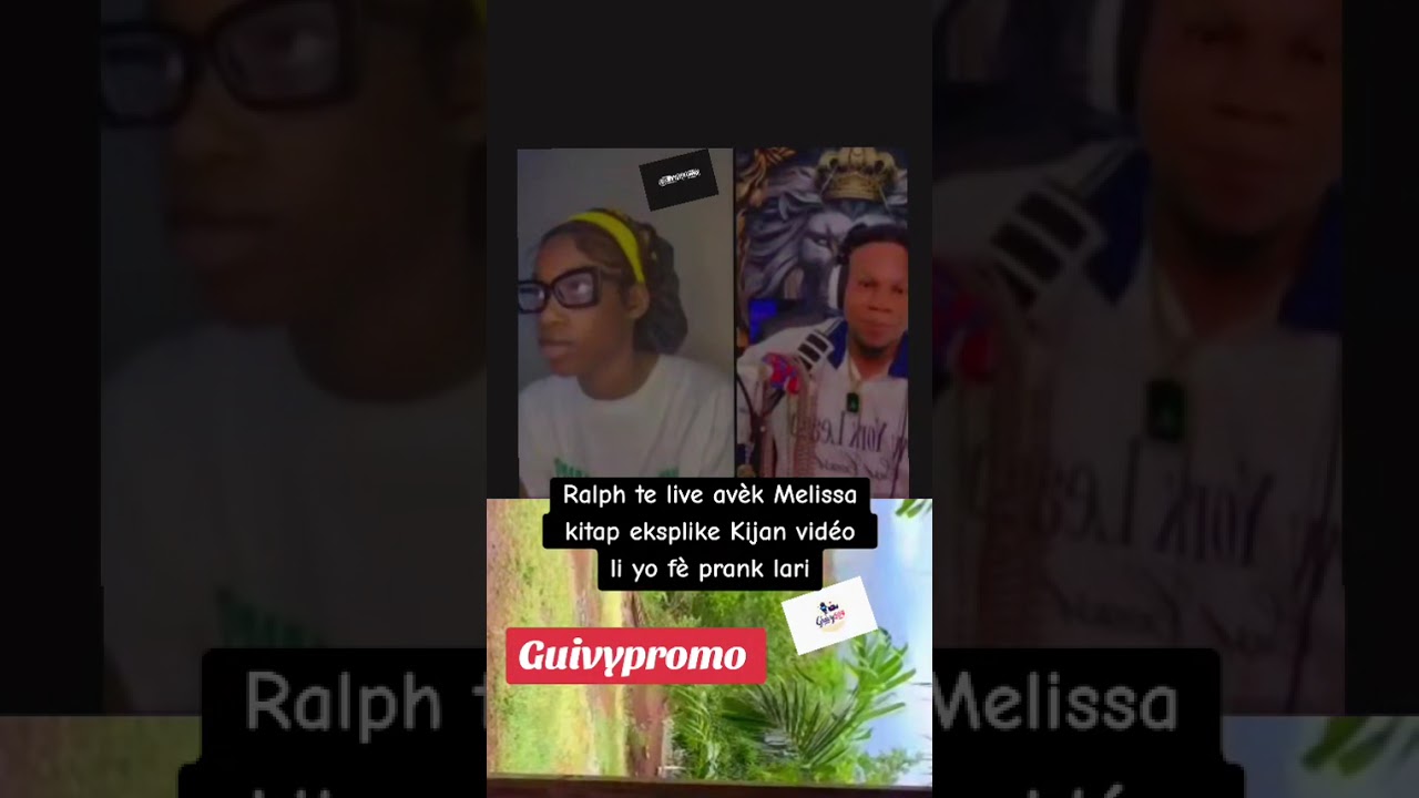Ralph te live avèk Melissa ki tap eksplike Kijan vidéo li fè pran lari 