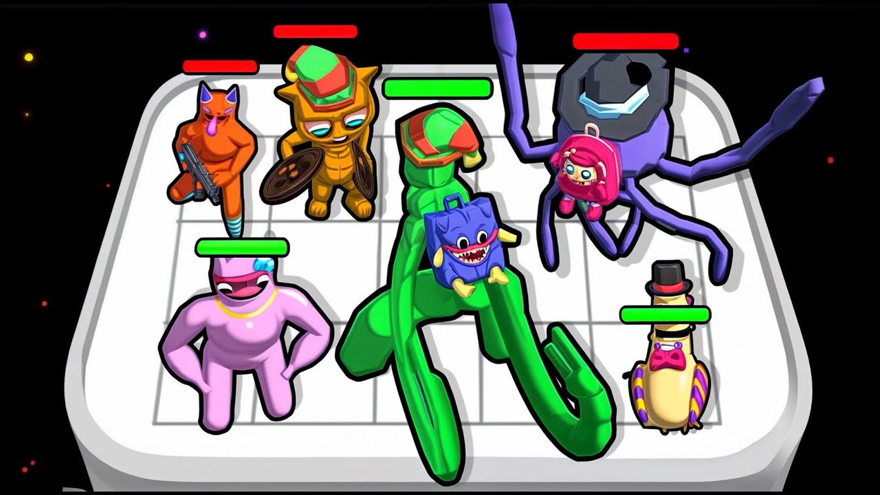 Smasher.io - Horror cat Juan Vs Rainbow friends game in MAX LEVEL | Merge Simulator Battles