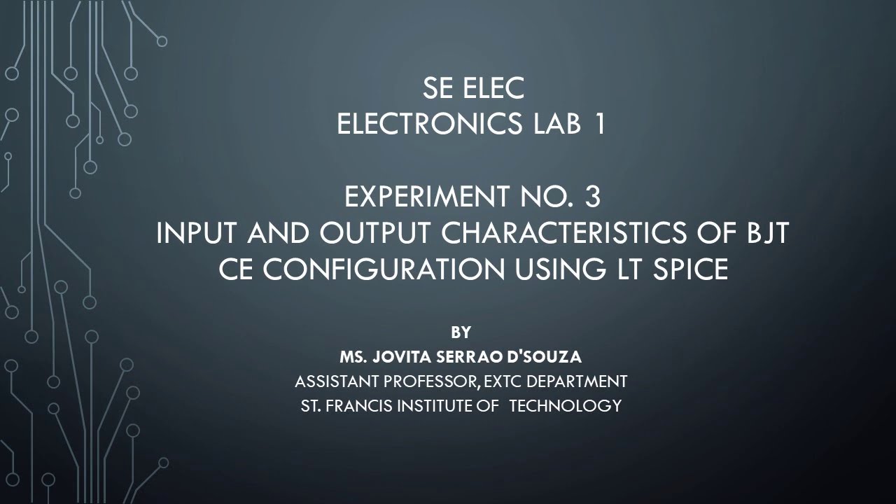 Input and Output Characteristics of BJT in Common Emitter (CE) Configuration using LT Spice