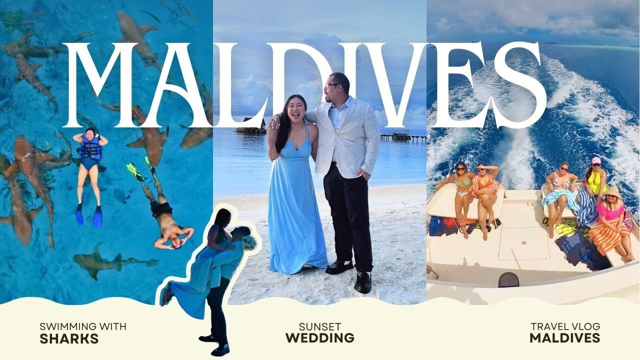 MALDIVES wedding vlog: stunning BEACH ceremony & epic SHARK adventure!