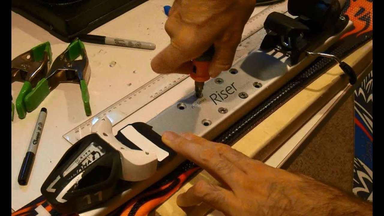 Head Rod 94 Skiboard Conversion Installation of 40x40mm Snowboard Binding Inserts M6 Thread