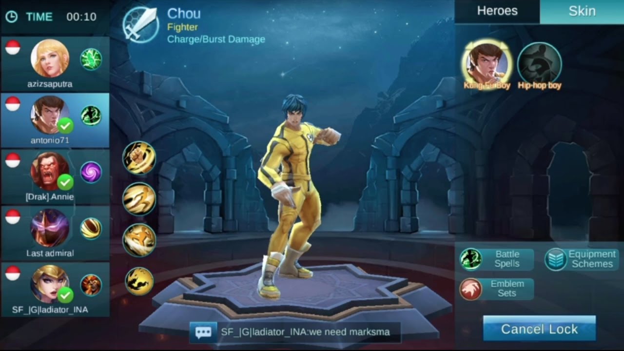 MOBILE LEGENDS : CHOU [FULL] !!! Ranked Game