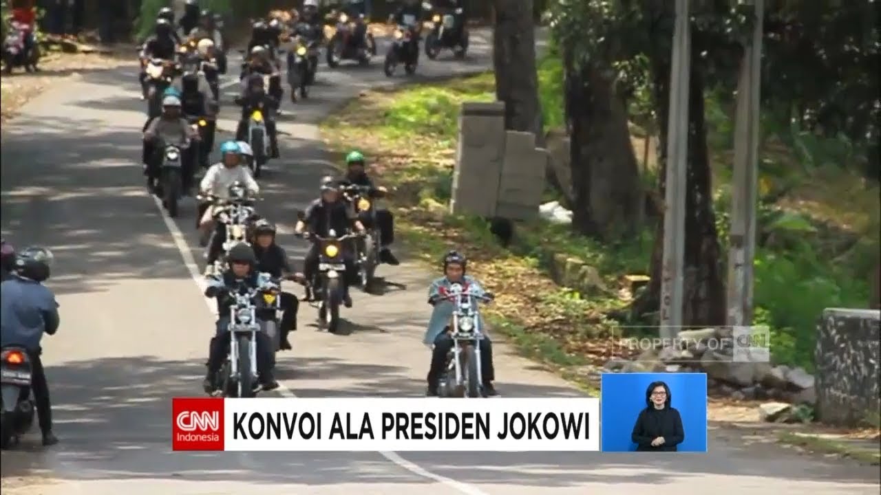 Begini Gaya Presiden Jokowi Pimpin Bikers ke Pelabuhan Ratu