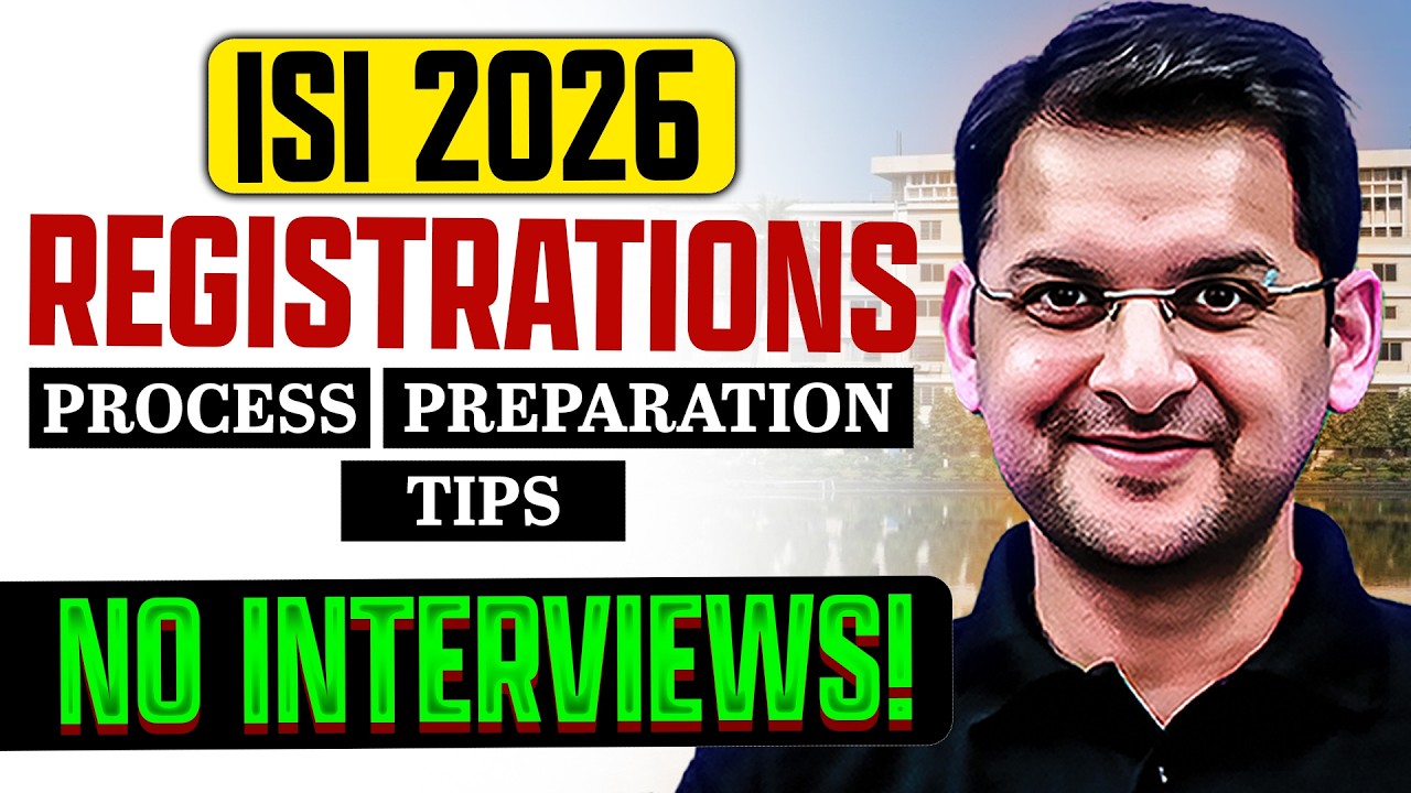 ISI 2026 REGISTRATIONS Process | Preparation Tips | NO INTERVIEW! | Abhay Sir | VOS