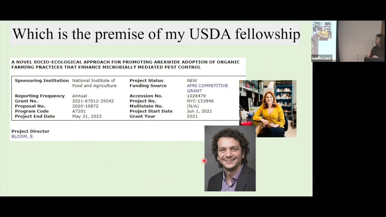 Elias Bloom: Promoting adoption of organic practices that enhance microbially mediated pest control