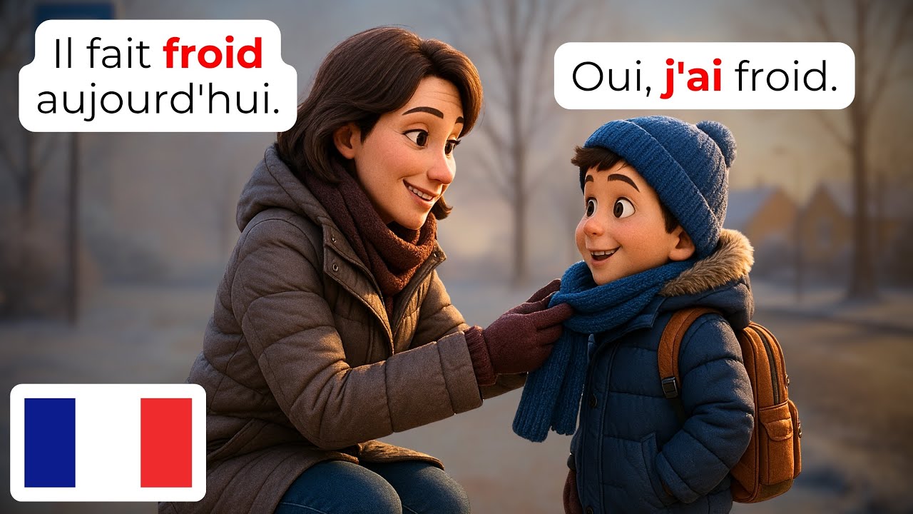 🇫🇷 15 утренних рутин на автобусной остановке с мамой | A1-A2 | Учите французский для начинающих |...