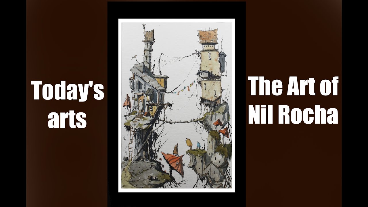 My original Arts today, Nil Rocha Art Line and Wash Watercolor Sketchs