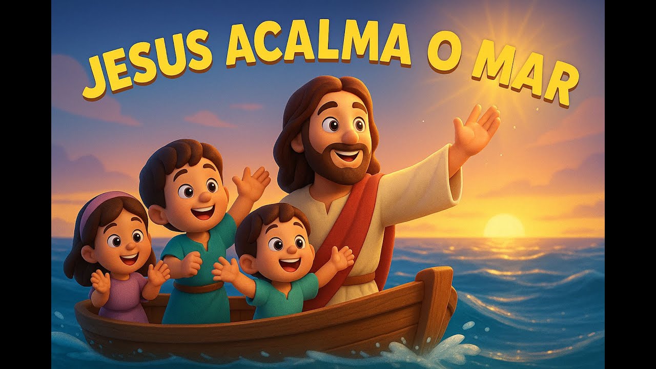 Jesus Acalma o Mar 🌈 Música Infantil de Fé e Alegria | Bíblia Baby