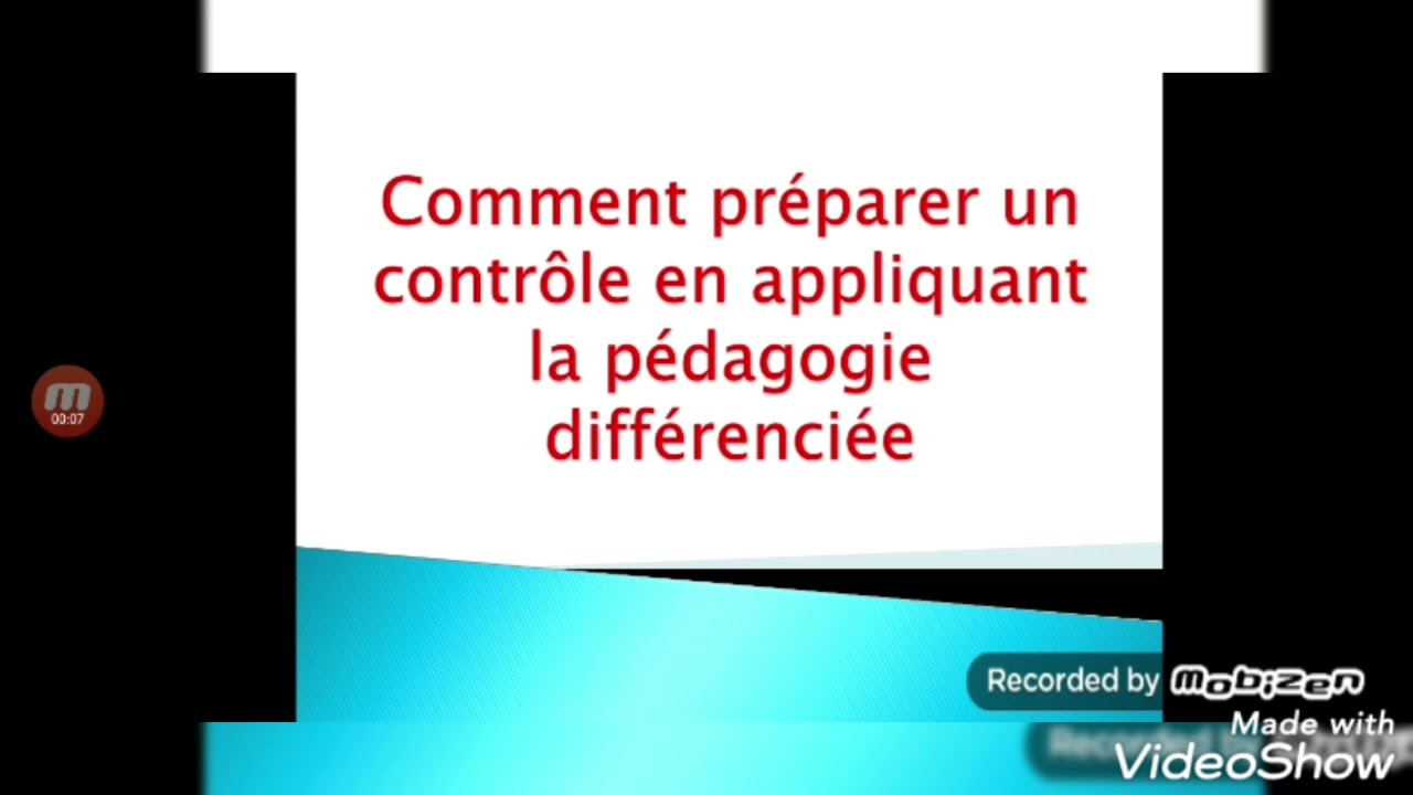 comment préparer un contrôle en appliquant la pédagogie différenciée