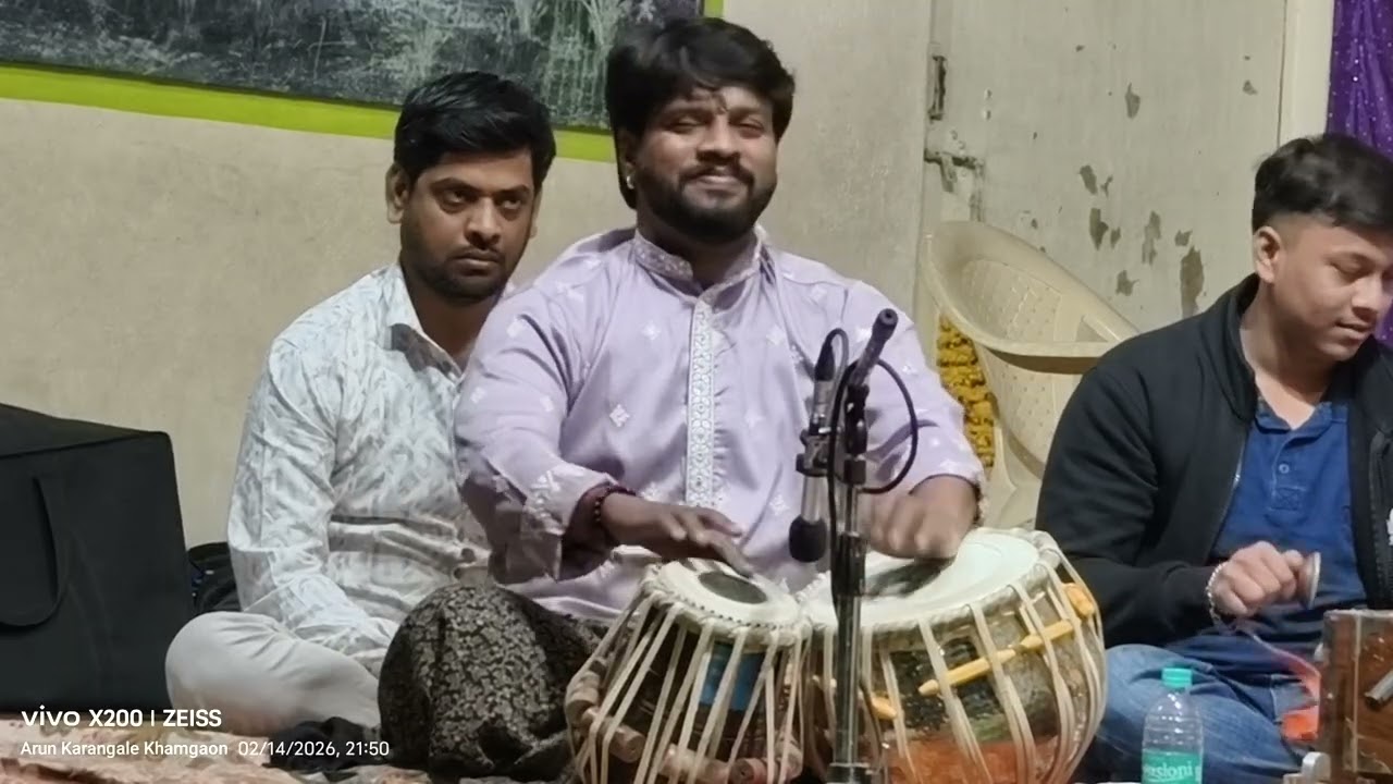 Tabla pandurang maharaj pawar pune Gayak:balasaheb waikar lande sir shastriy bhajan sandhya nandura 