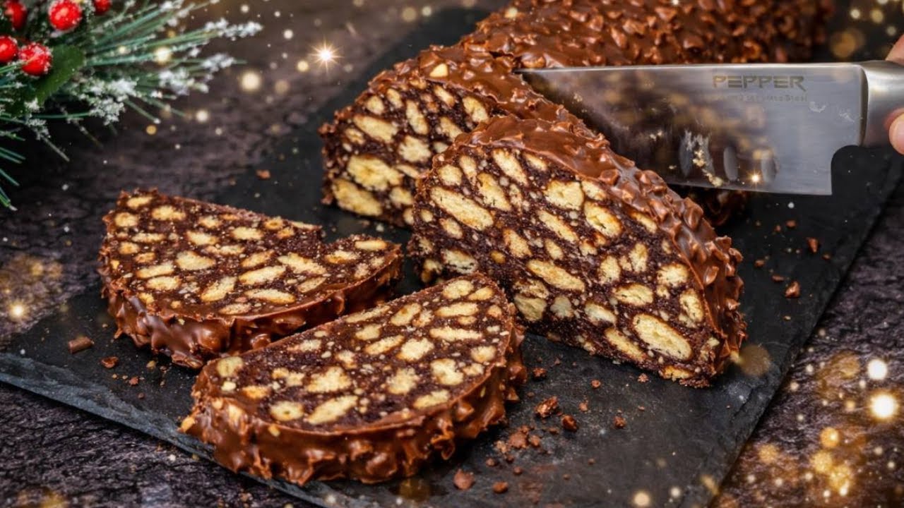 🎄 Weihnachtsdessert in 5 Minuten! Ohne Mehl, ohne Backofen, ohne Eier!
