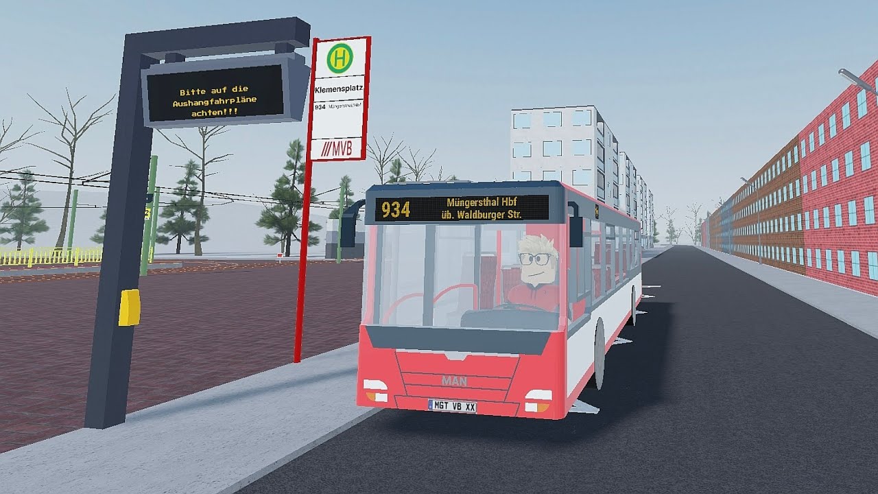 MVB Roblox | Linie 934 Müngersthal Hbf – Klemensplatz (über Waldburger Str.) [Version 1.2.9y]