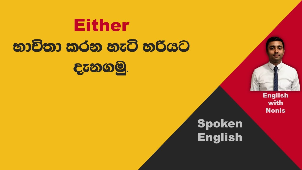 Either & Neither usage | Learn English in Sinhala