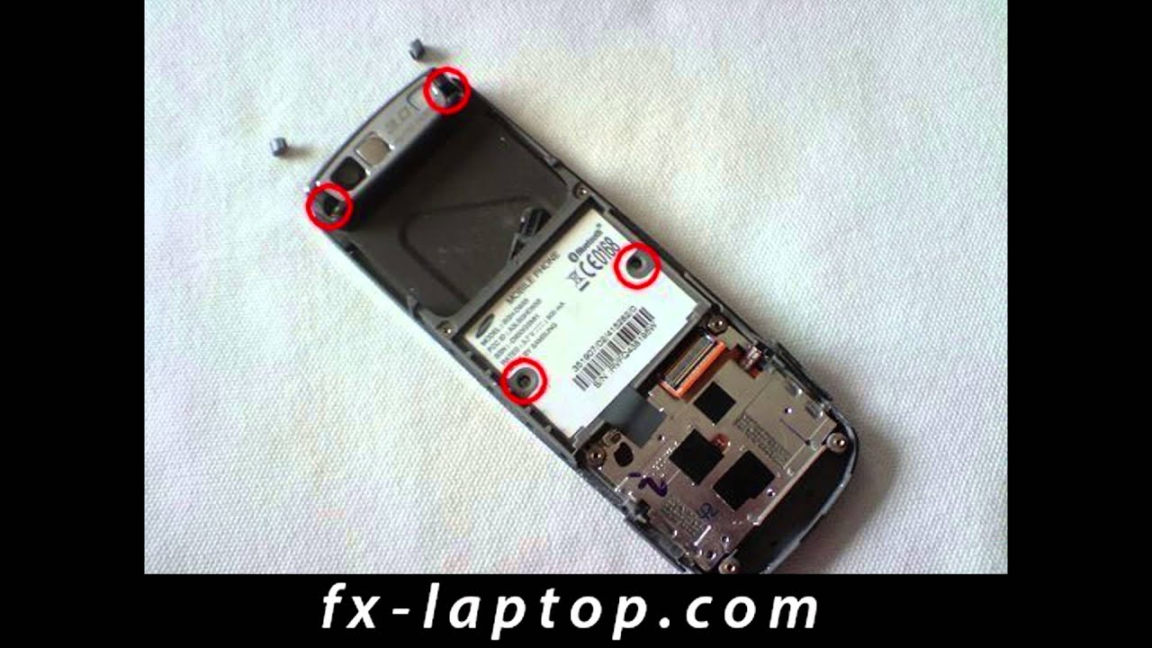 Disassembly Samsung D900i - Battery Glass Screen Replacement