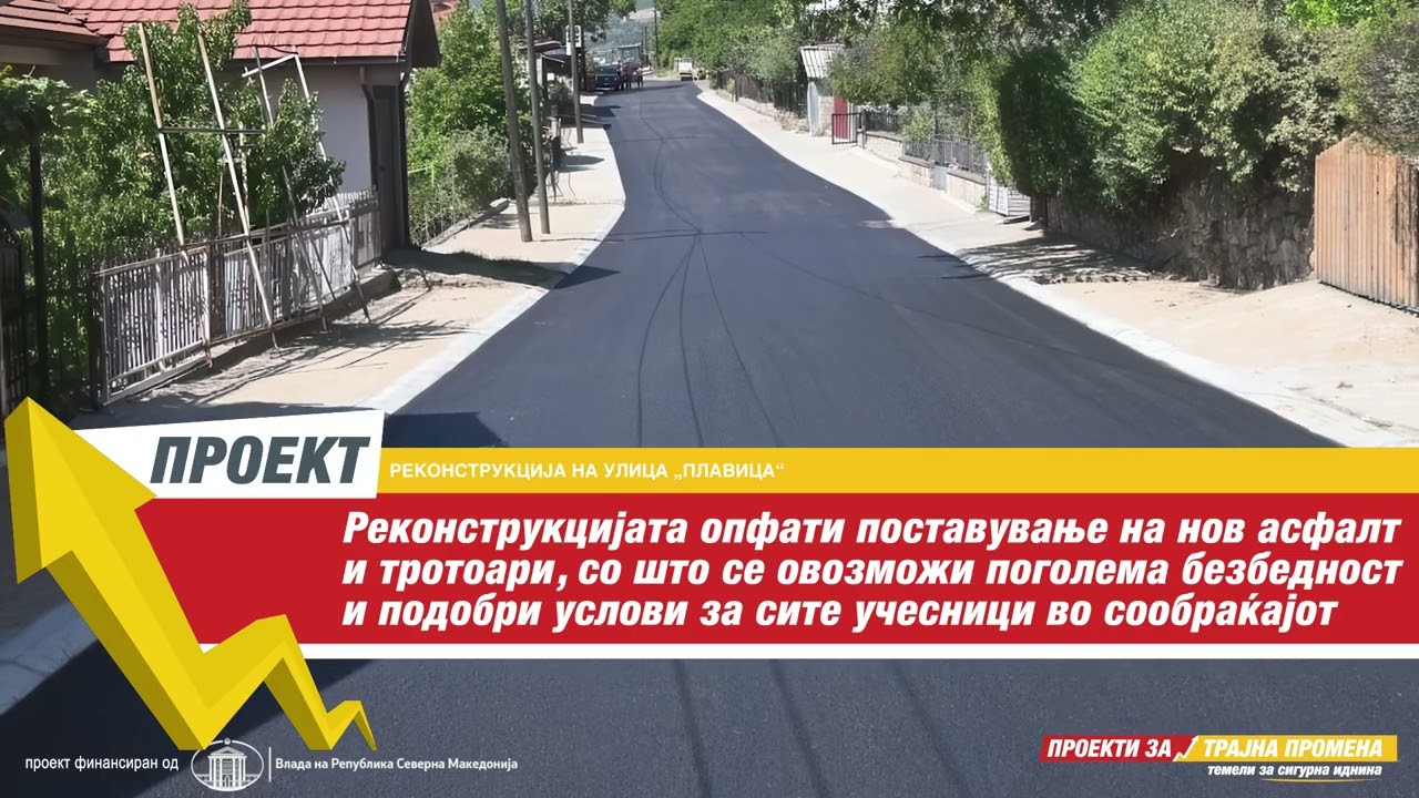 Реконструкција на ул. Плавица - ЗАВРШЕН ПРОЕКТ