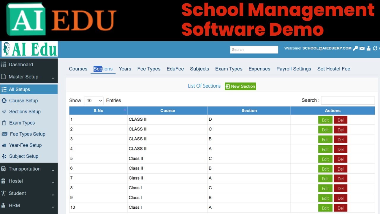 Best School Management Software Demo | Master Setup | Whatsapp or Call  on +91 9030056228