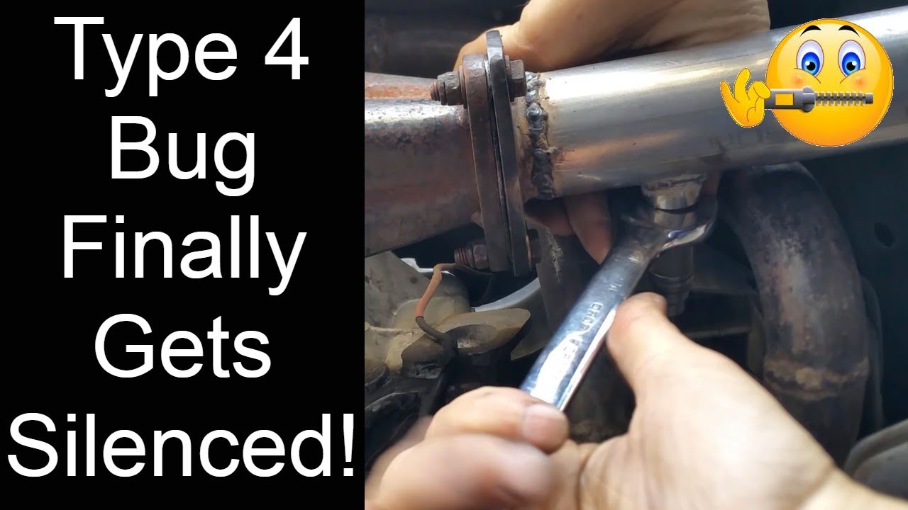 Old Turbo Muffler Installed on The Type 4 Bug