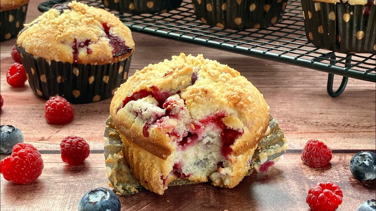 Muffins fruits rouges - recette Cyril Lignac