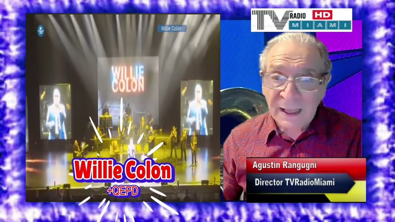 #TVRM @AgustinRangugni despide al gran @WillieColón, trombonista, poeta, compositor, e intérprete,
