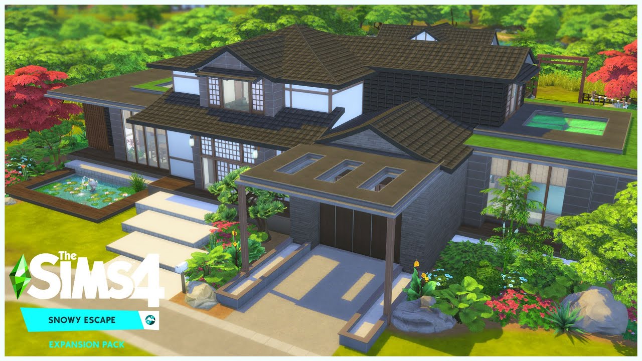 Mt. Komorebi Modern Mansion | The Sims 4 | Snowy Escape