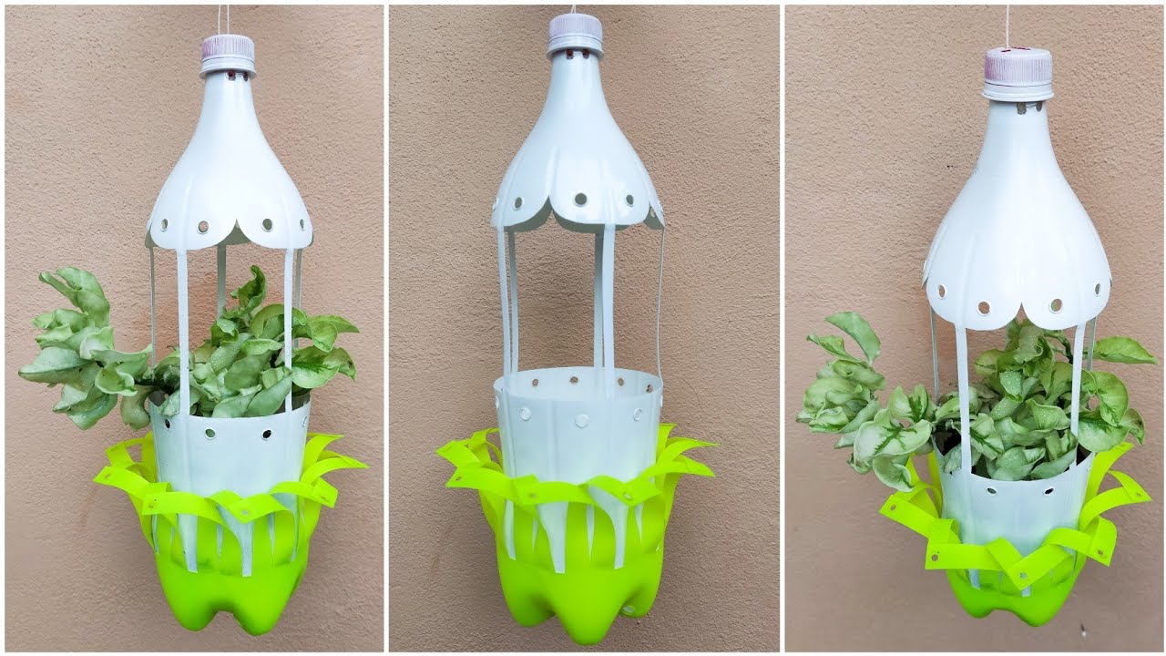 Hanging Pot Made of Plastic Bottle