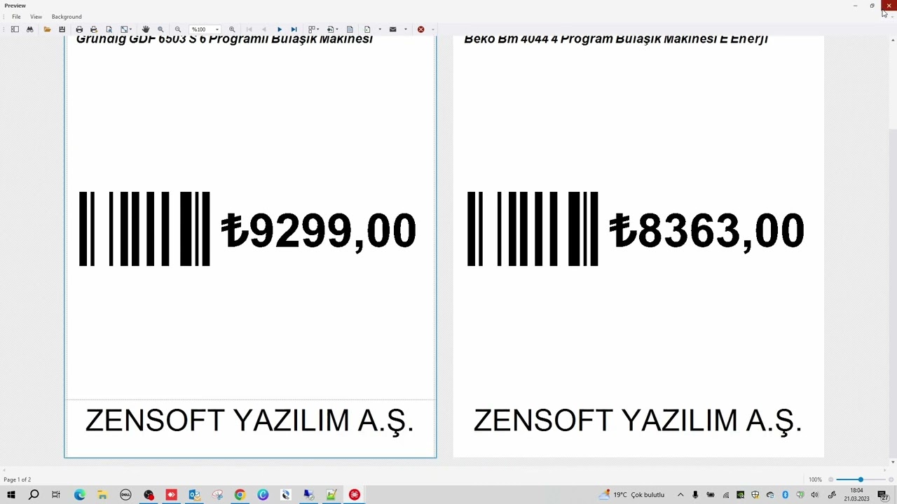 Zensoft Zenbarcode - Logo muhasebe programları için barkod yazdırma programı
