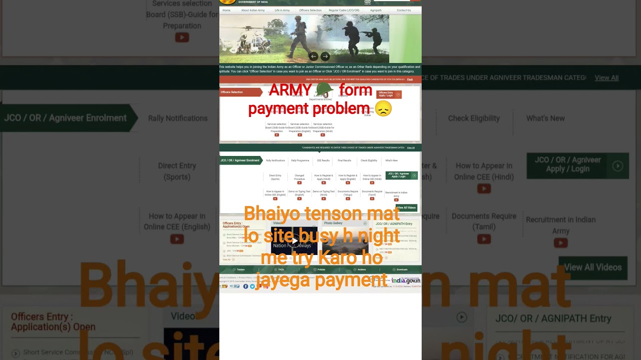 Army 🪖 Form payment problem 😞 #army #armylover