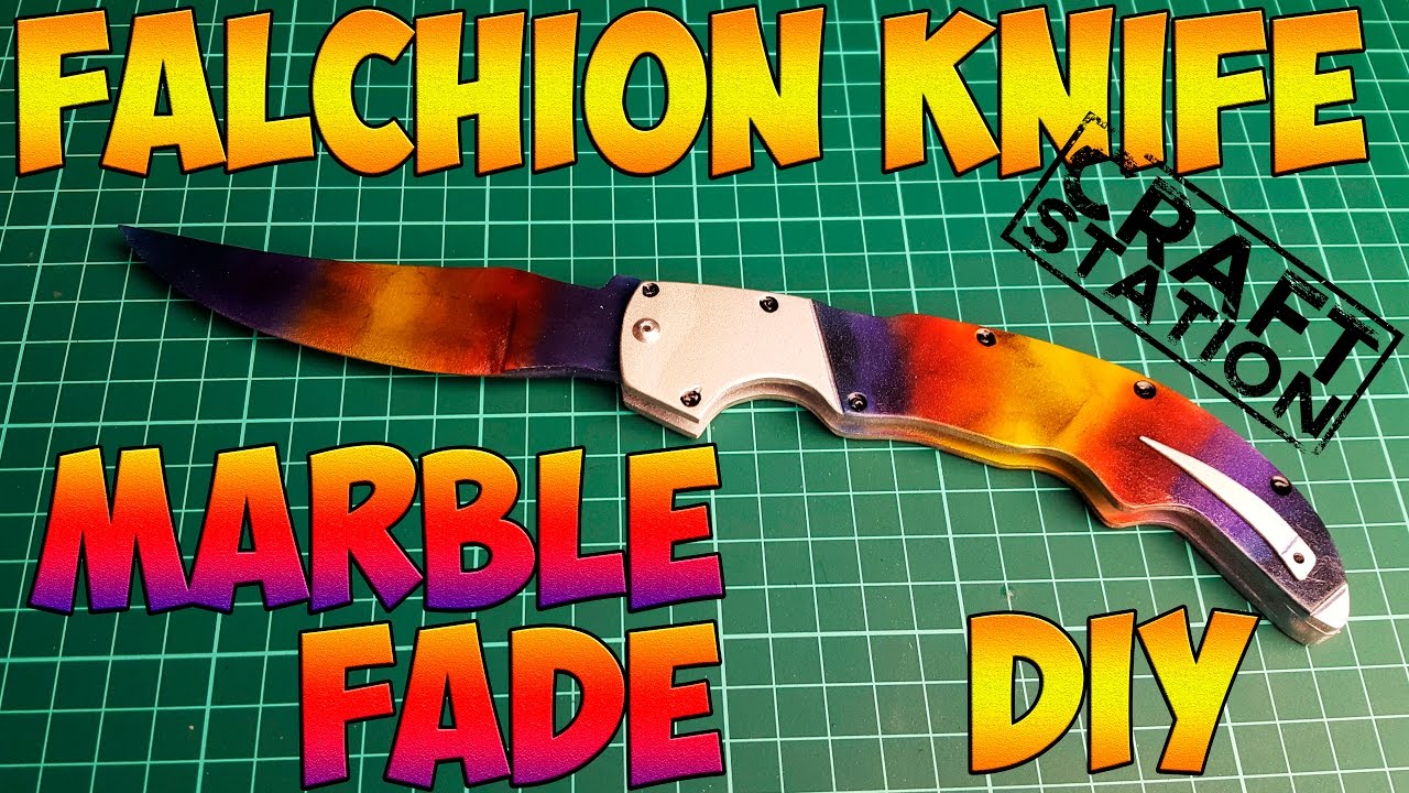 How make Falchion knife Marble Fade from CS:GO DIY with templates