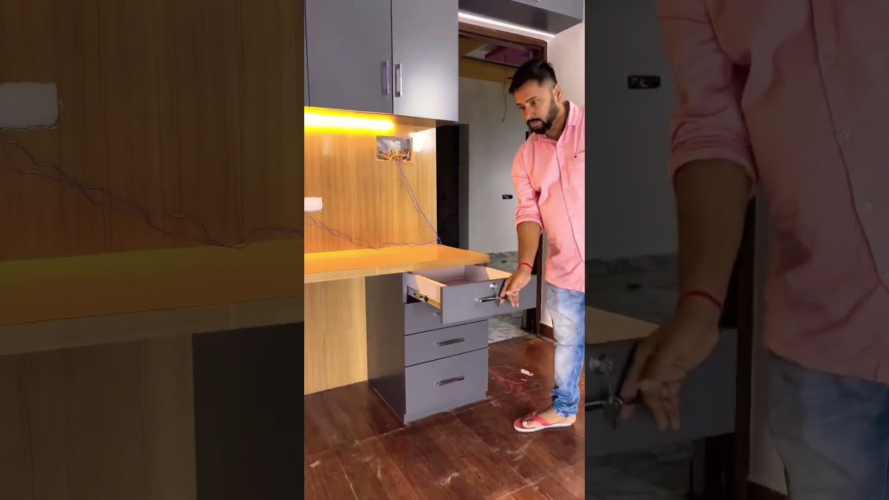 Study table with wardrobe #interiorpm #ipm #shortvideo #studytable  #jammu #centurylaminates #short