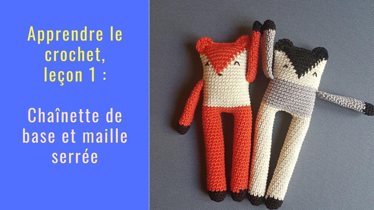 Lesson 1 for beginners in crochet - chain stitch and single crochet