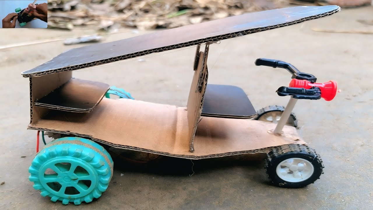কার্ডবোর্ড দিয়ে তৈরি সাধারণ একটি রিমোট কন্ট্রোলে সার্কিট ব্যবহার করে  মিশুক গাড়ি তৈরি করলাম 😱👉🛺