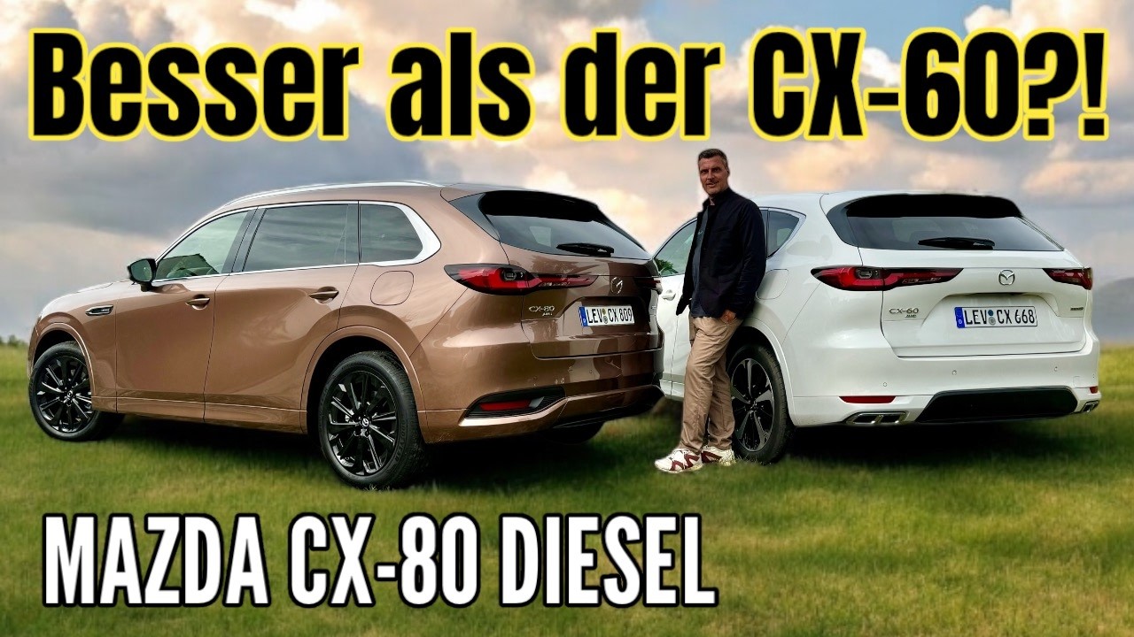 MAZDA CX-80: Vergleich mit CX-60 und erster Test! Diesel | 7-Sitzer | 2024