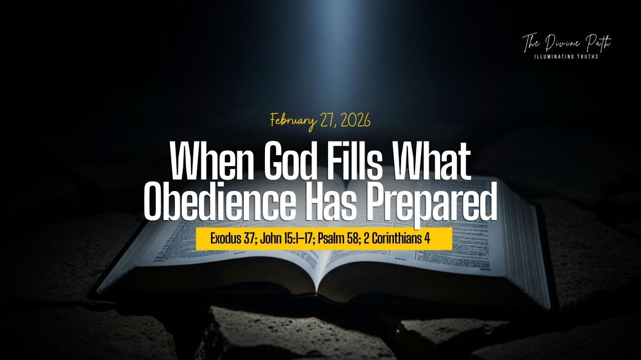 When God Fills What Obedience Has Prepared | FEBRUARY 27, 2026