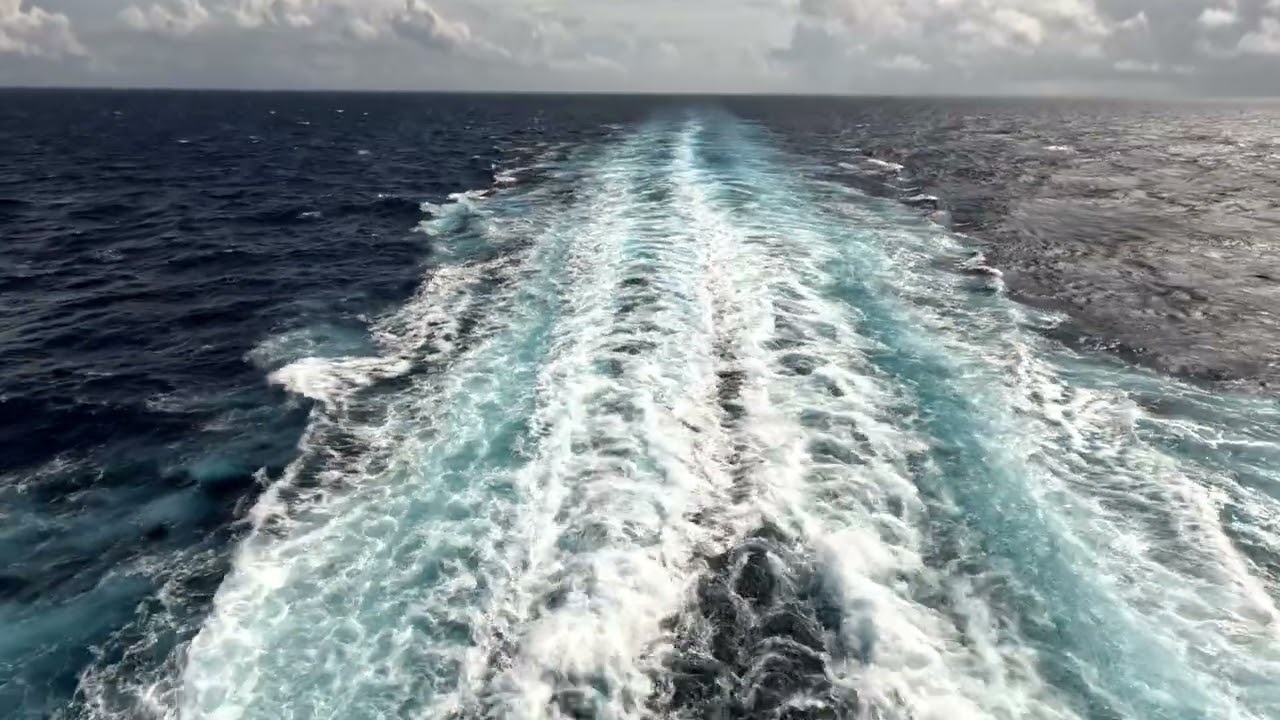 Ship Wake from the Carnival Dreams Ship propellers