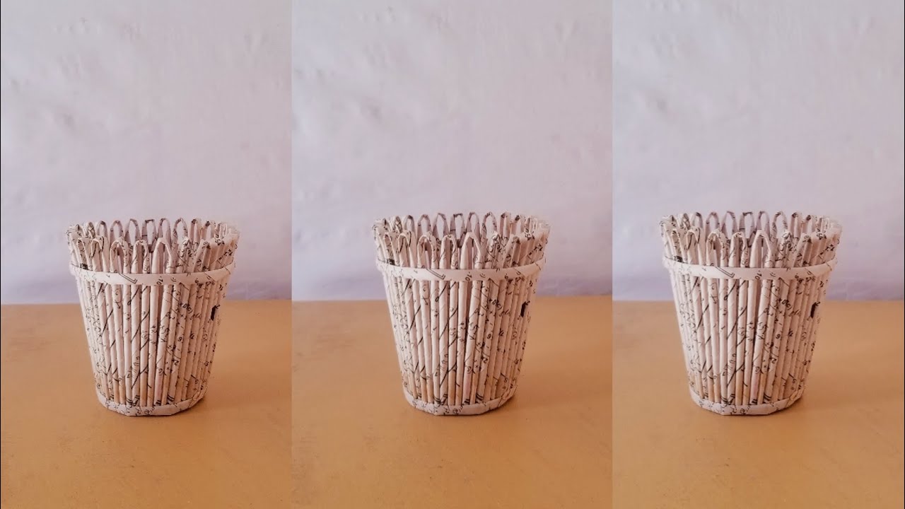 How to make little newspapers basket|DIY newspapers basket making|