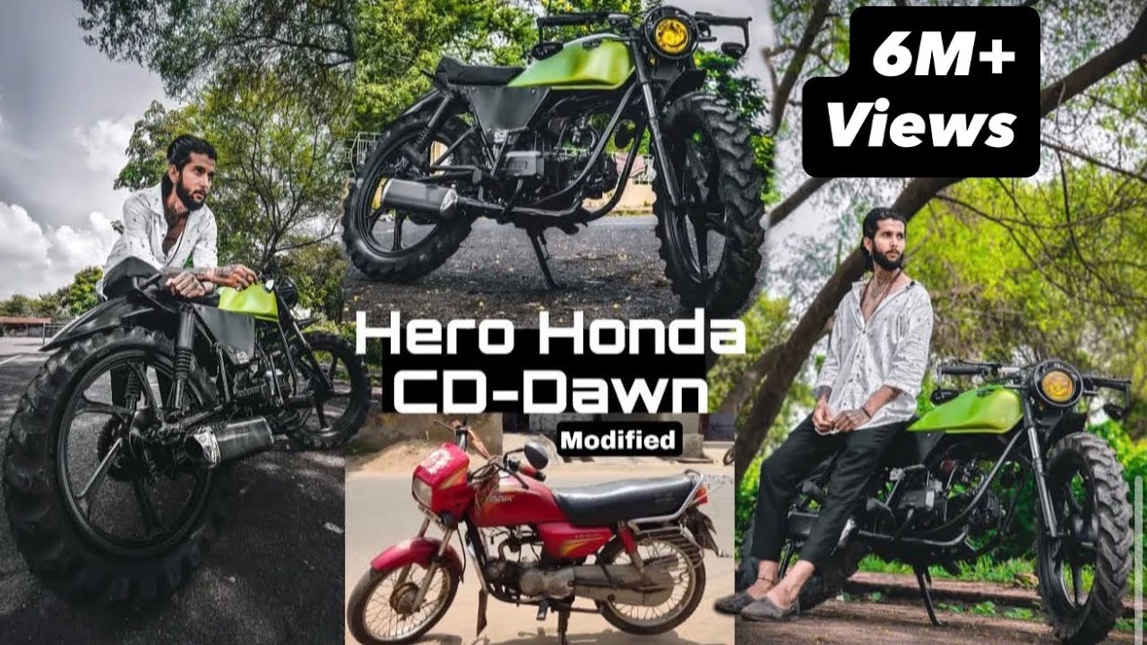 Как переделать Hero honda CD-Dawn в Cafe Racer ||Almighty Customs||Deoghar Jharkhand||
