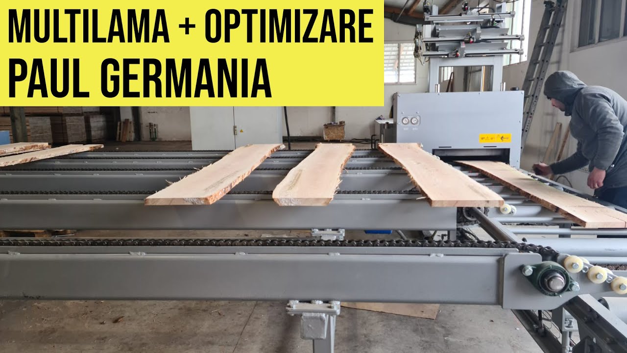 Multilama tivit cherestea cu 3 panze fixe si 1 mobila si optimizare cherestea - Paul Germania