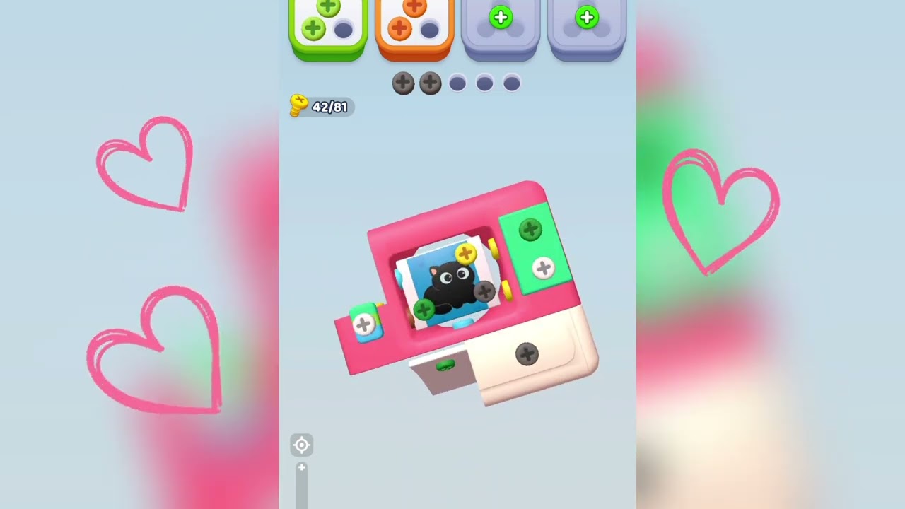 Unscrew frenzy 3D:  bolts jam. Level 7