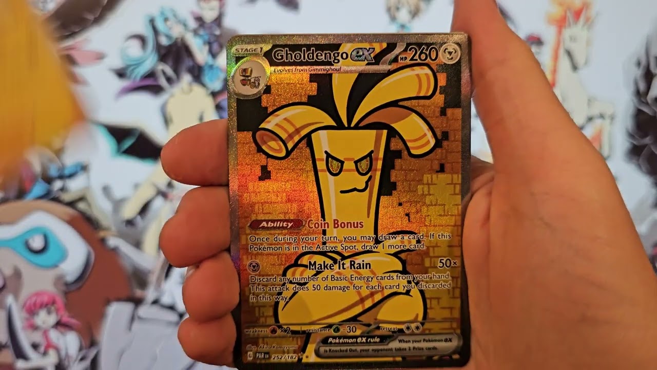 Pulling Gholdengo ex Special Illustration Rare (PAR 252) 252/182 - Paradox Rift Pokemon TCG
